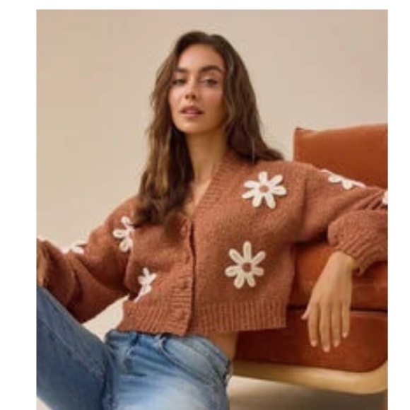 Altar'd State Sweaters - Altar’d State Francesca Flower Cardigan Brand New With tags